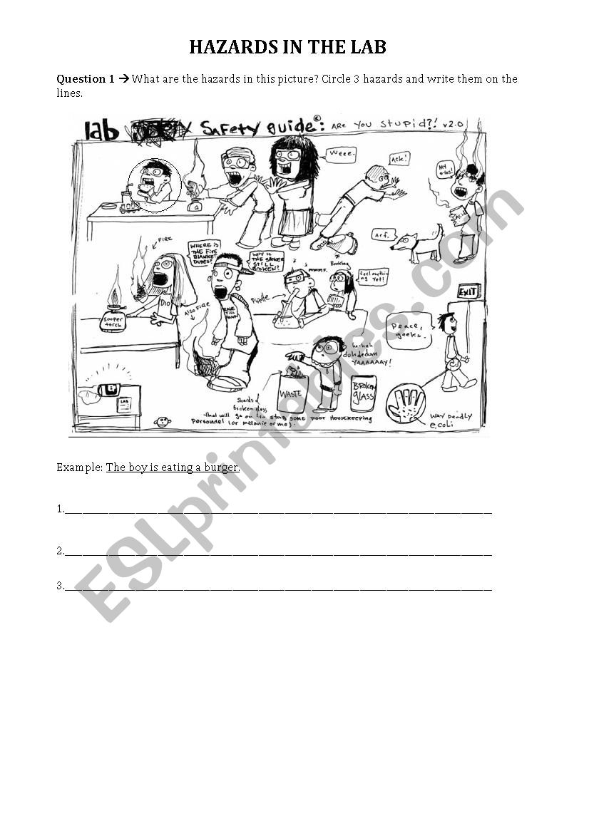 Hazards In The Lab Science Lab Safety ESL Worksheet By Ms tammy Hazards In The Lab Science Lab Safety ESL Worksheet By Ms tammy