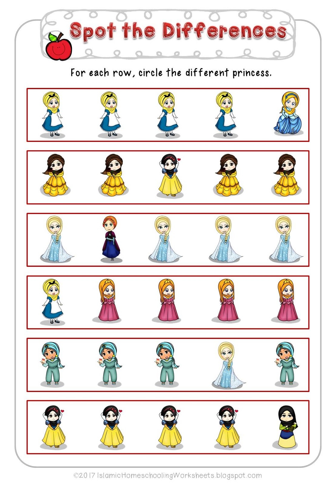 Islamic Homeschooling Worksheets FREE Disney Princess Preschool Pack Islamic Version