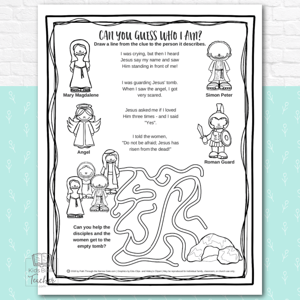Free Printable Palm Sunday Worksheet