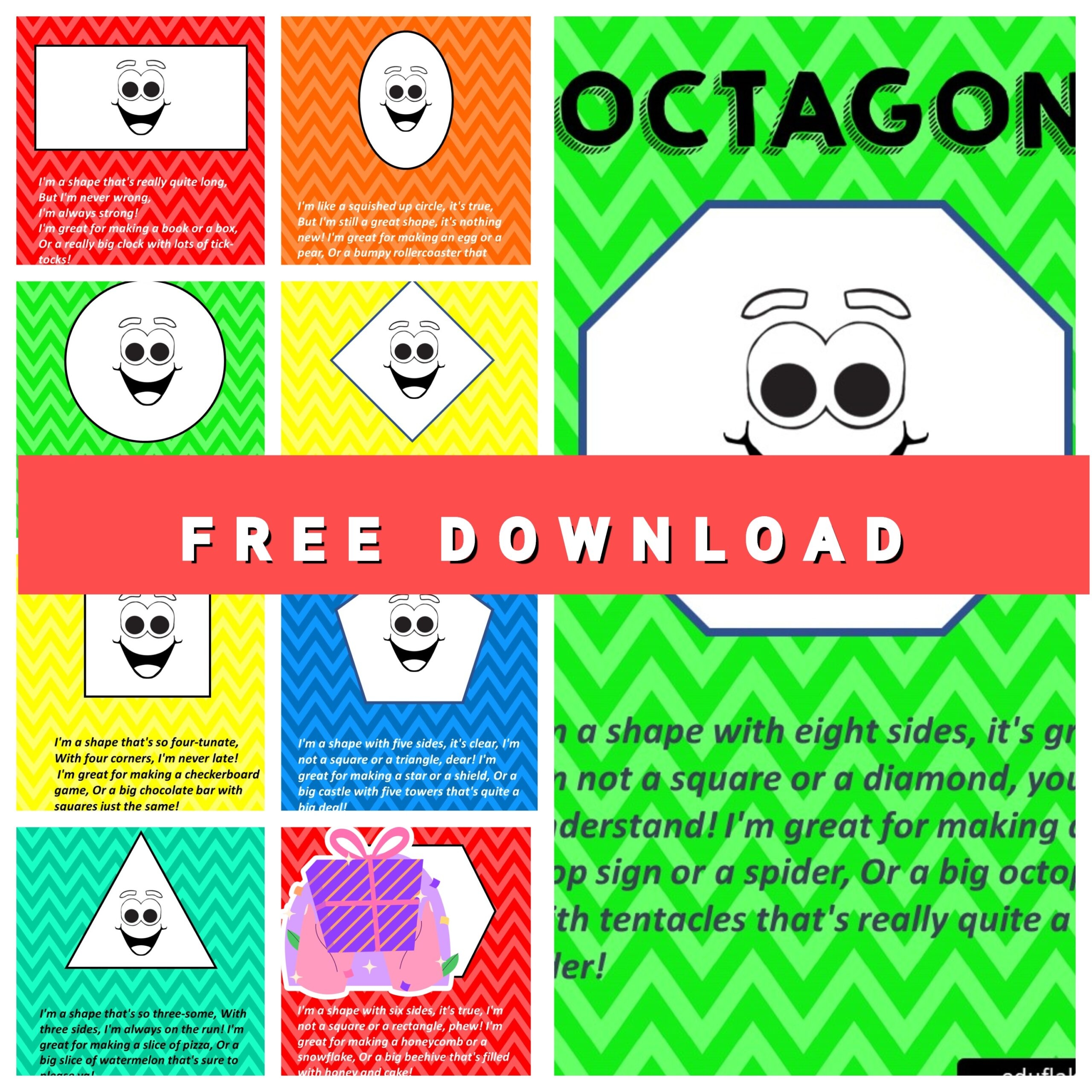 Kindergarten Shapes Poem Free PDF Eduflakes