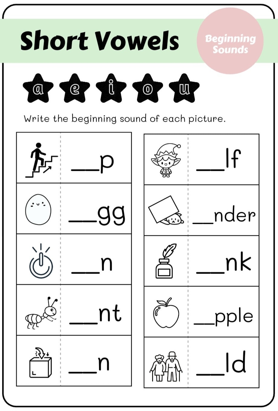 Free Printable Vowels Worksheets For Kindergarten Free Printable Vowels Worksheets For Kindergarten