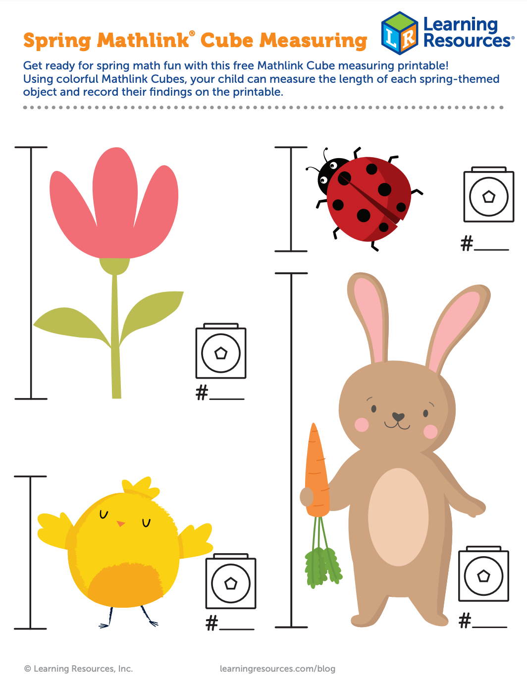 Learning Resources Printable Spring Mathlink Cube Measuring Worksheet Fun And Educational Activity For Kids Learning Resources Printable Spring Mathlink Cube Measuring Worksheet Fun And Educational Activity For Kids
