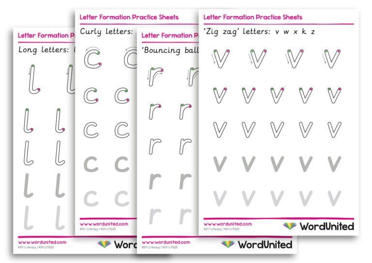 Letter Formation Worksheets WordUnited