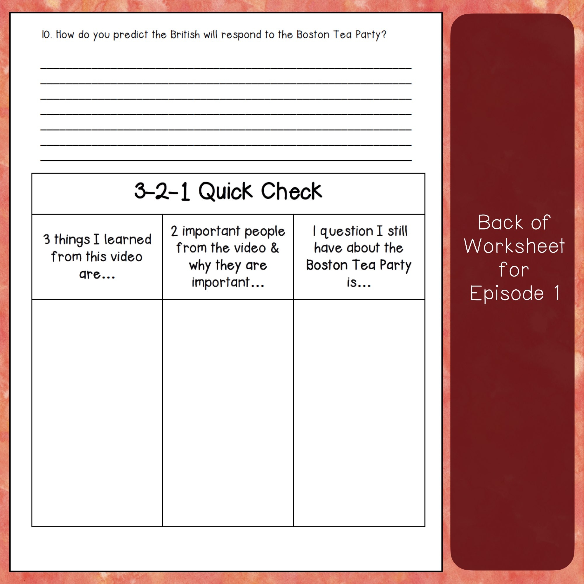 Liberty s Kids Worksheets For ALL Episodes Print And Digital Format Classful