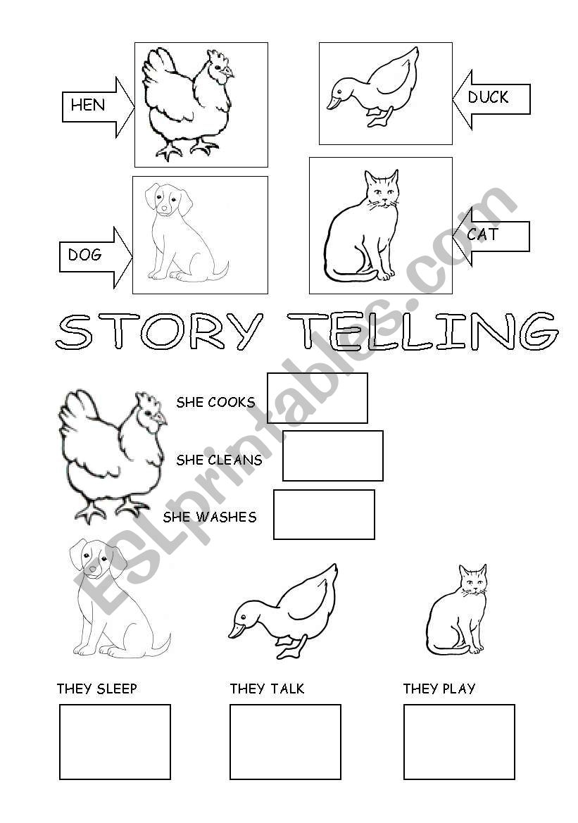 LITTLE RED HEN ESL Worksheet By Carcarla