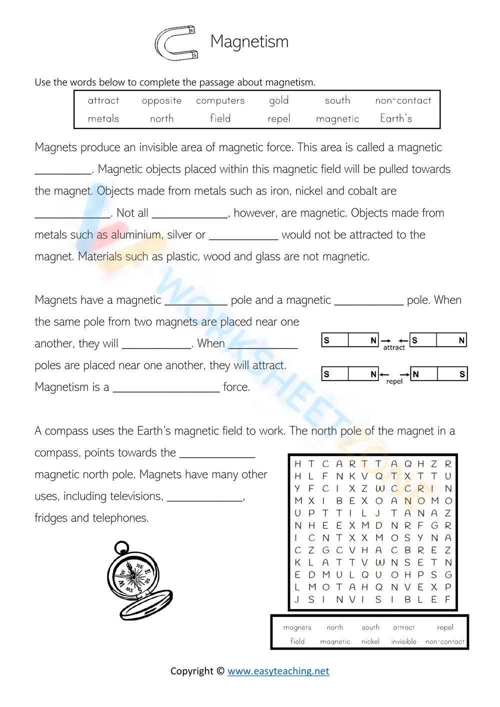 Magnetism Worksheets 2025