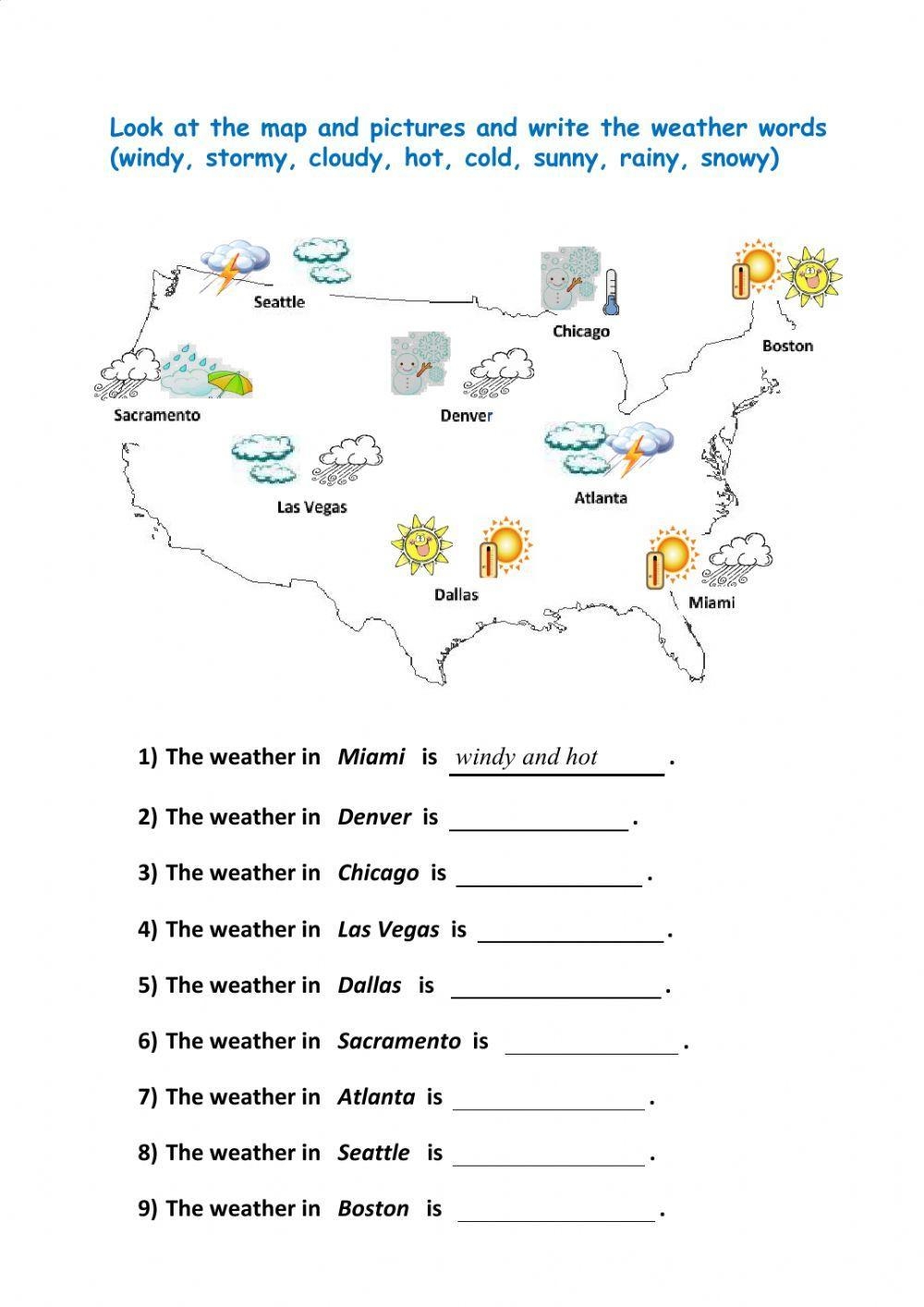 Map And Weather Worksheet Live Worksheets Worksheets Library Map And Weather Worksheet Live Worksheets Worksheets Library