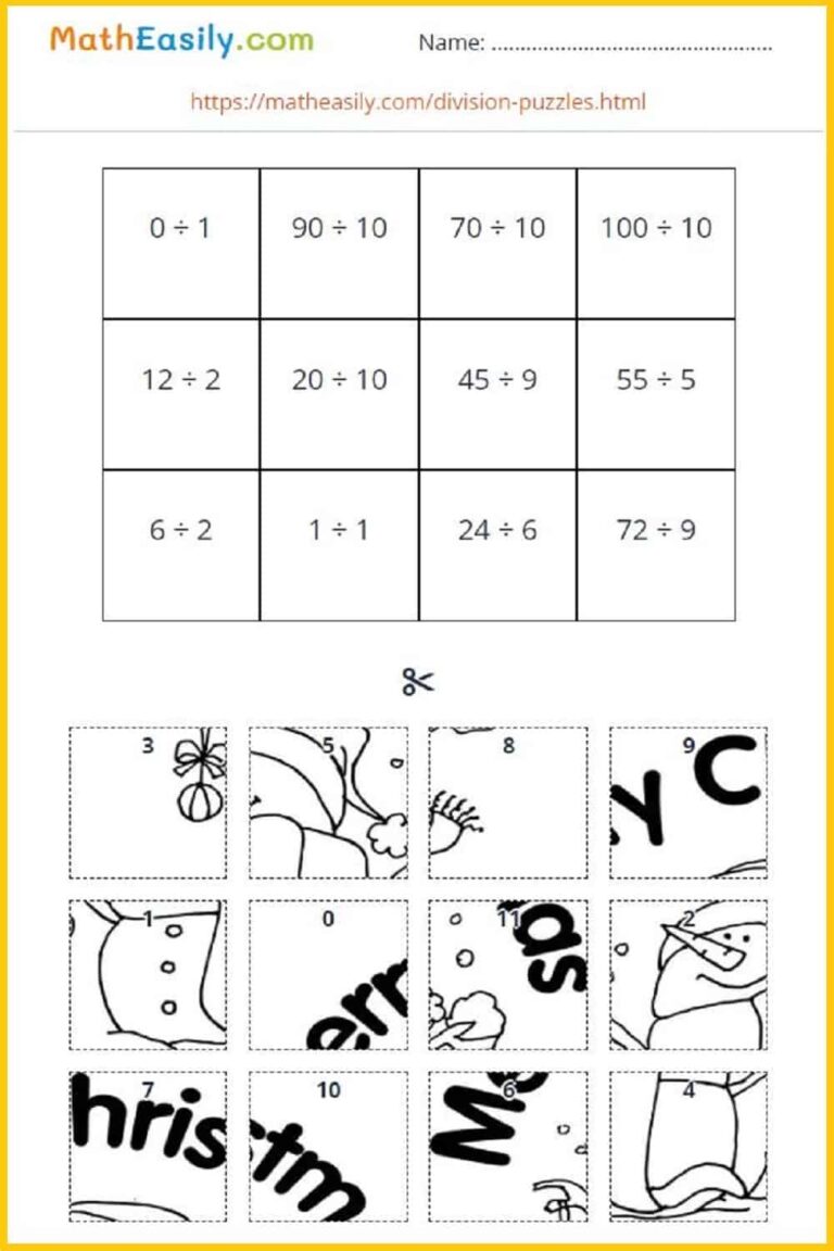 Math Christmas Worksheets PDF Free Download 