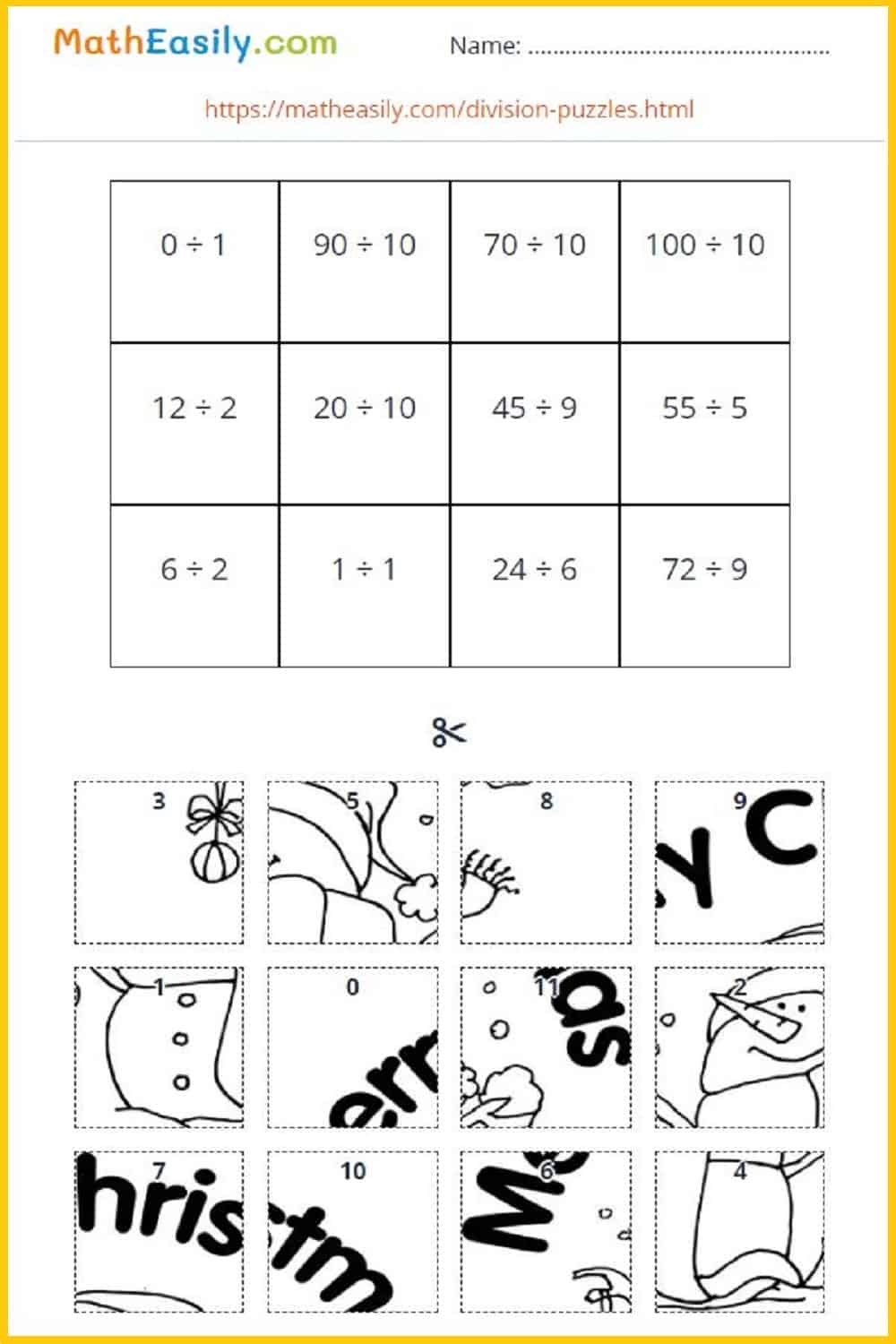 Math Christmas Worksheets PDF Free Download