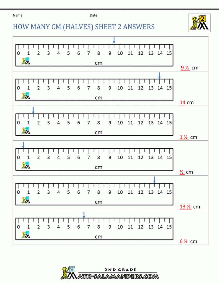 Measurement Math Worksheets Measuring Length