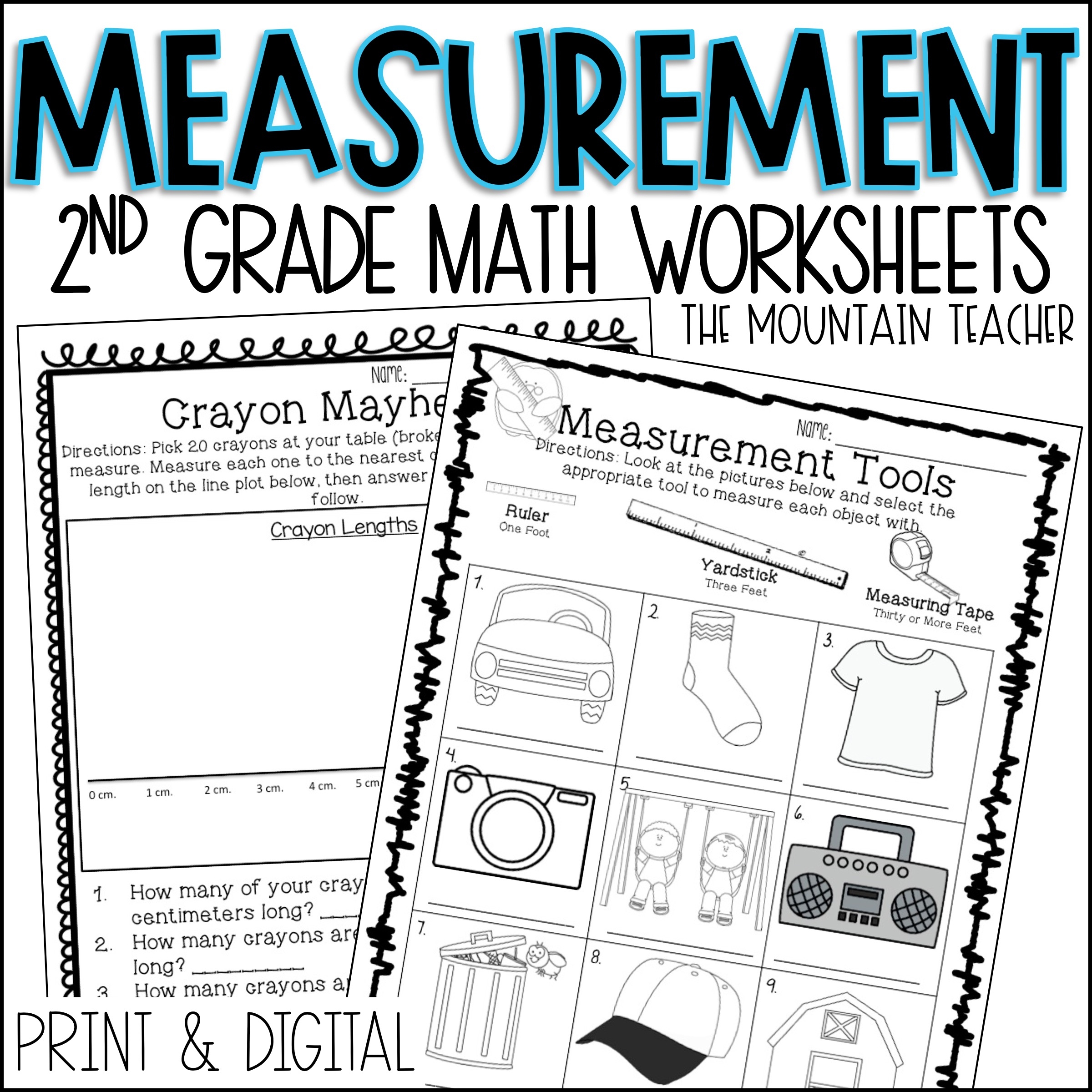 Measurement Worksheets And Assessments Printable And Google 