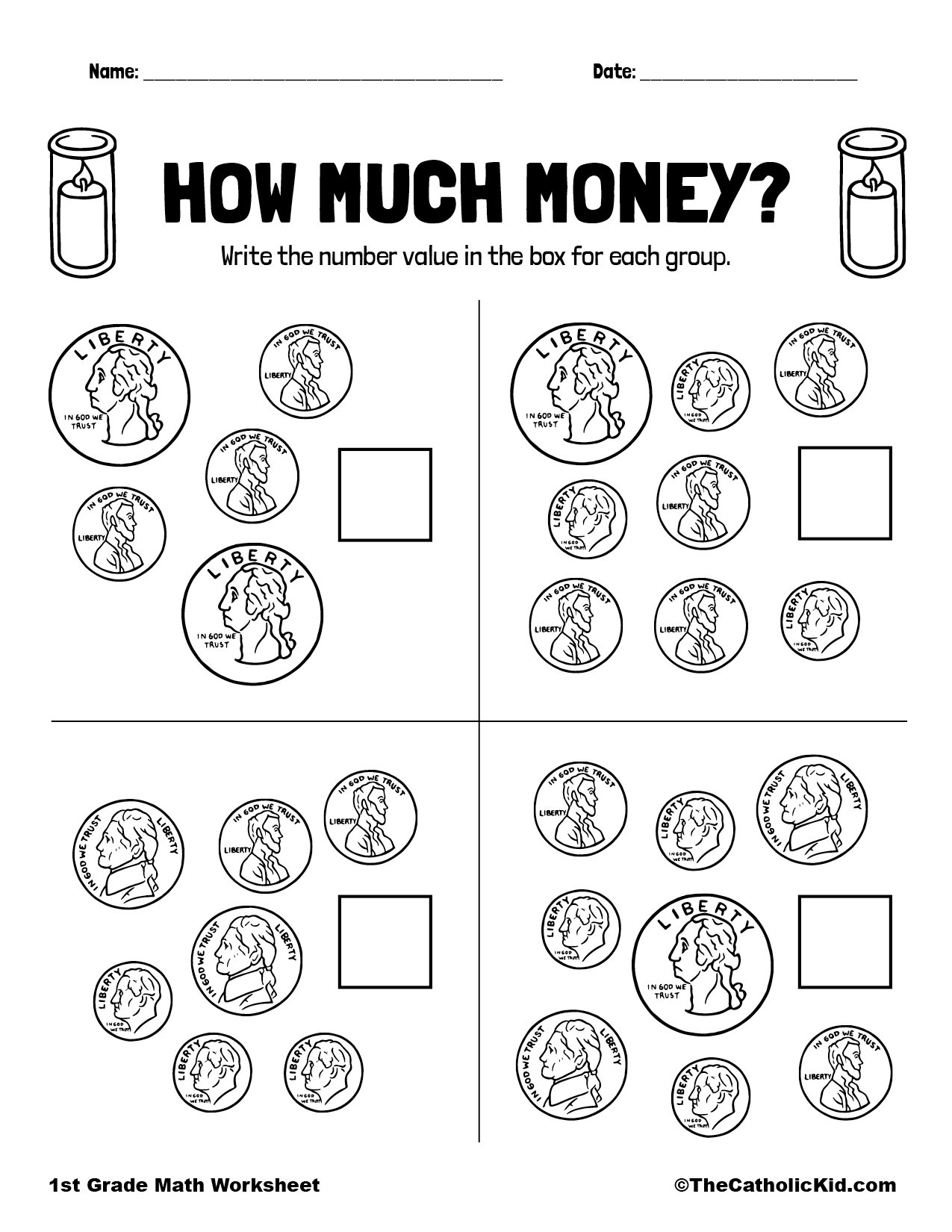 Money Worksheets TheCatholicKid Money Worksheets TheCatholicKid