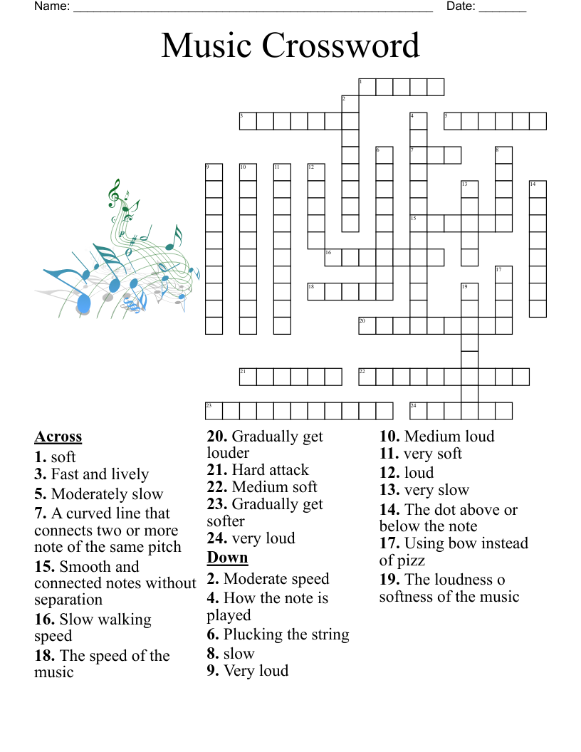 Music Vocabulary Worksheet WordMint