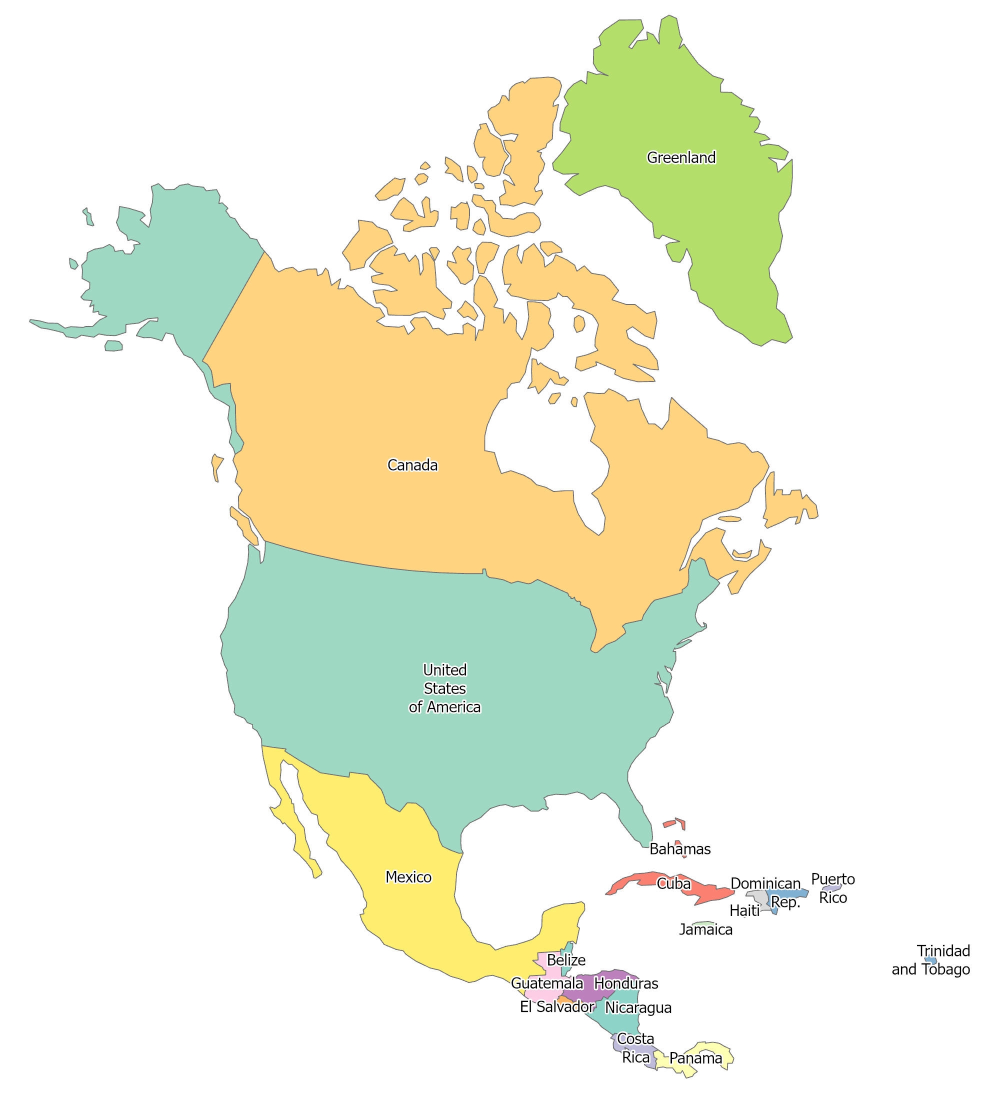 North America Blank Map And Country Outlines GIS Geography North America Blank Map And Country Outlines GIS Geography