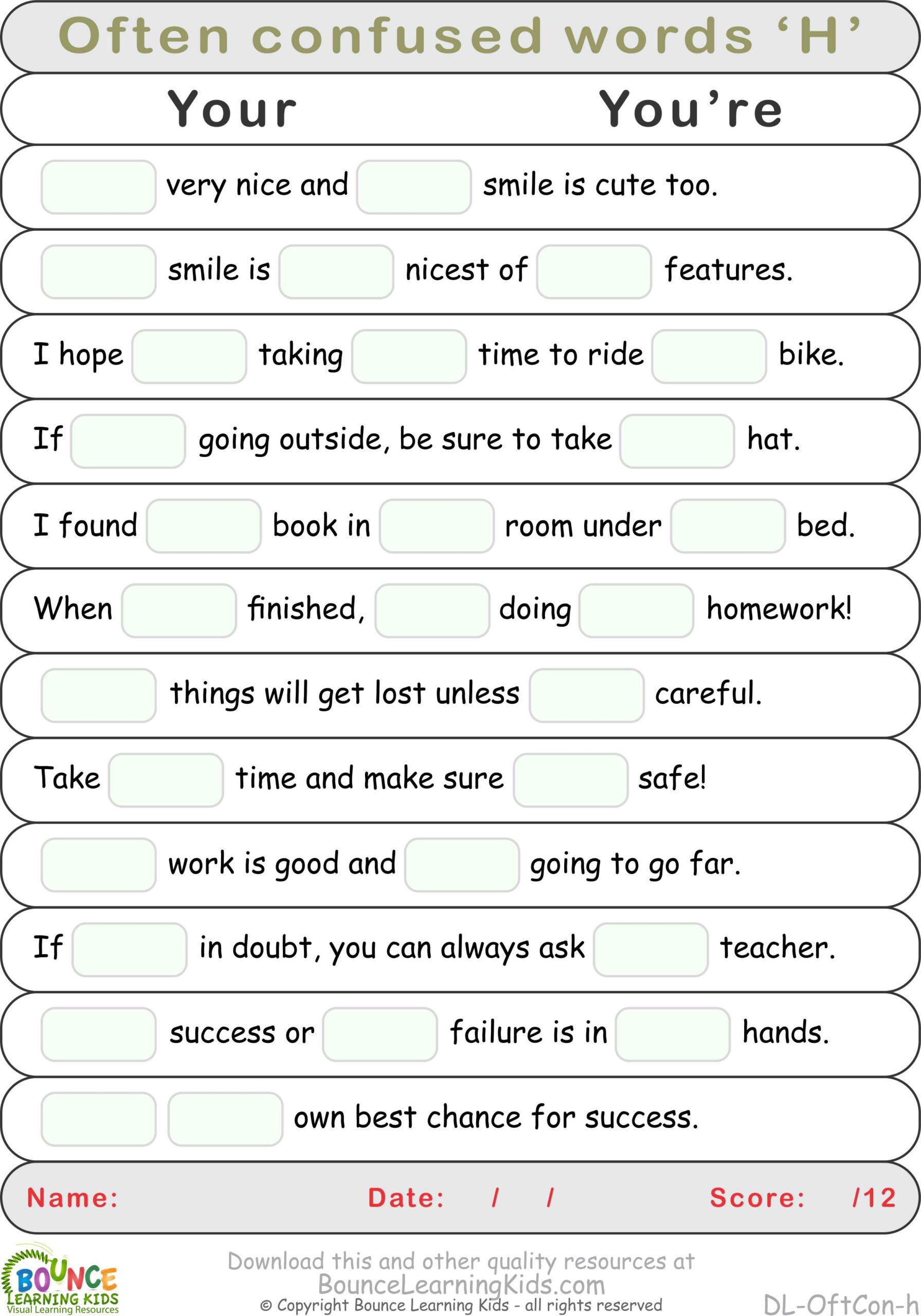 Misused Words English Worksheets Free Printable Misused Words English Worksheets Free Printable