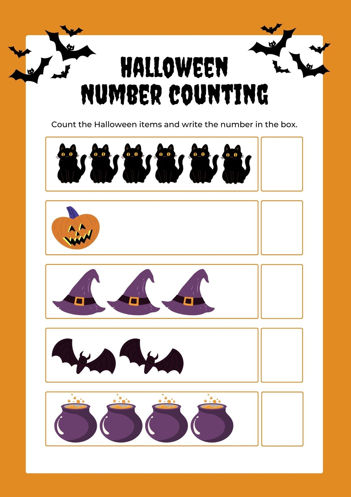 Free Printable Halloween Number Writing Worksheet
