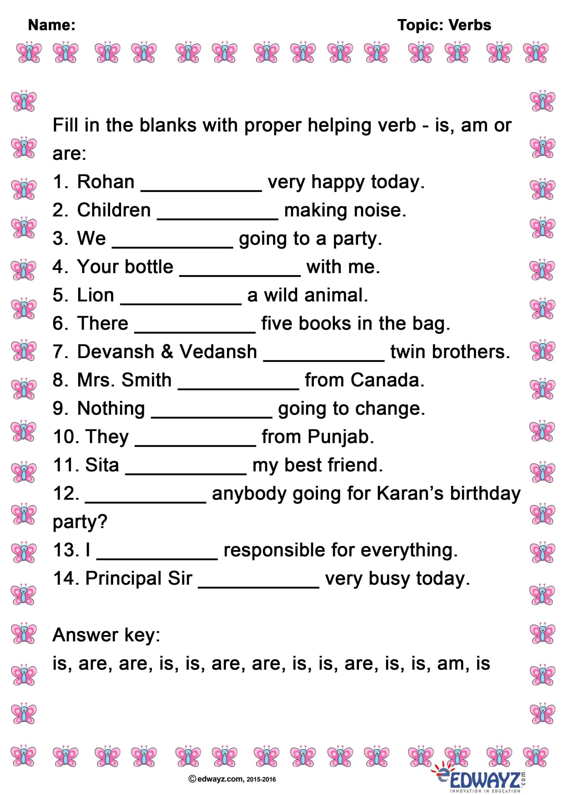 Photos On Ela 29F Helping Verbs English Verbs Worksheets Free Worksheets Library