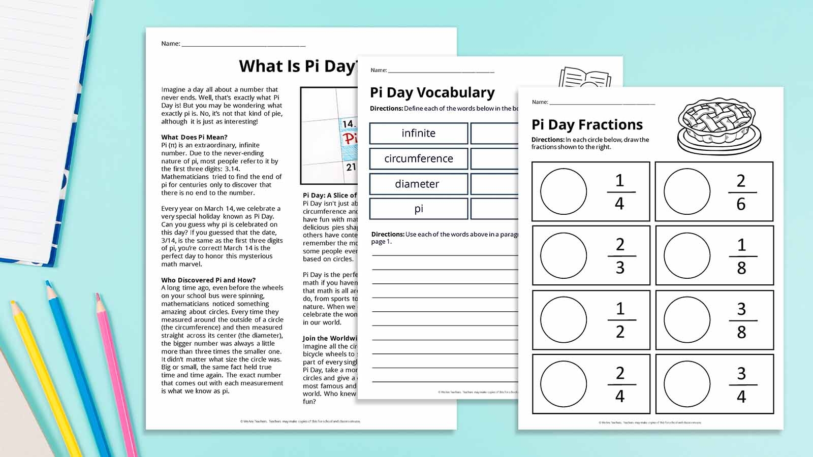 Pi Day Worksheets Free Download We Are Teachers