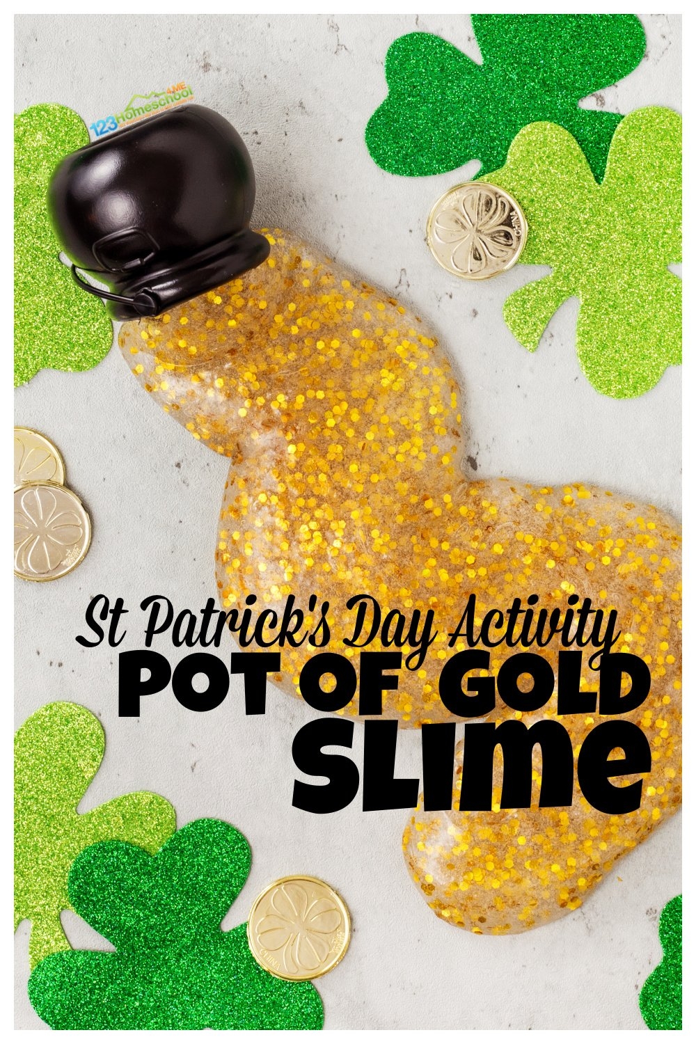 Pot Of Gold Glitter Slime St Patricks Day Activities Pot Of Gold Glitter Slime St Patricks Day Activities