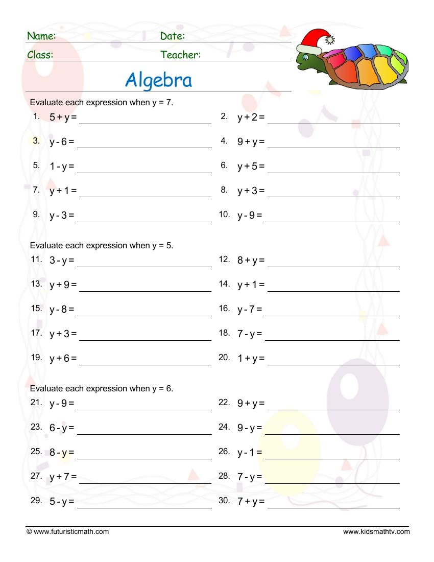 Pre Algebra Worksheets FREE U0026 Printable Worksheets Library