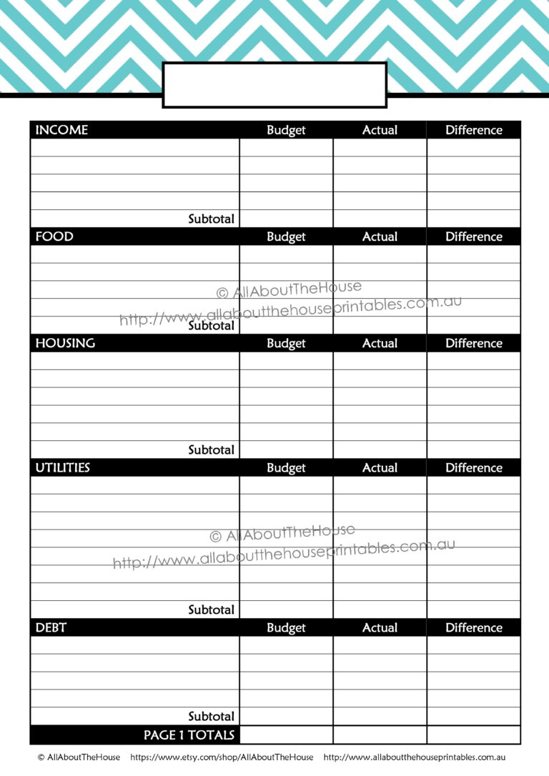 Printable Budget Planner Finance Binder Update All About Planners