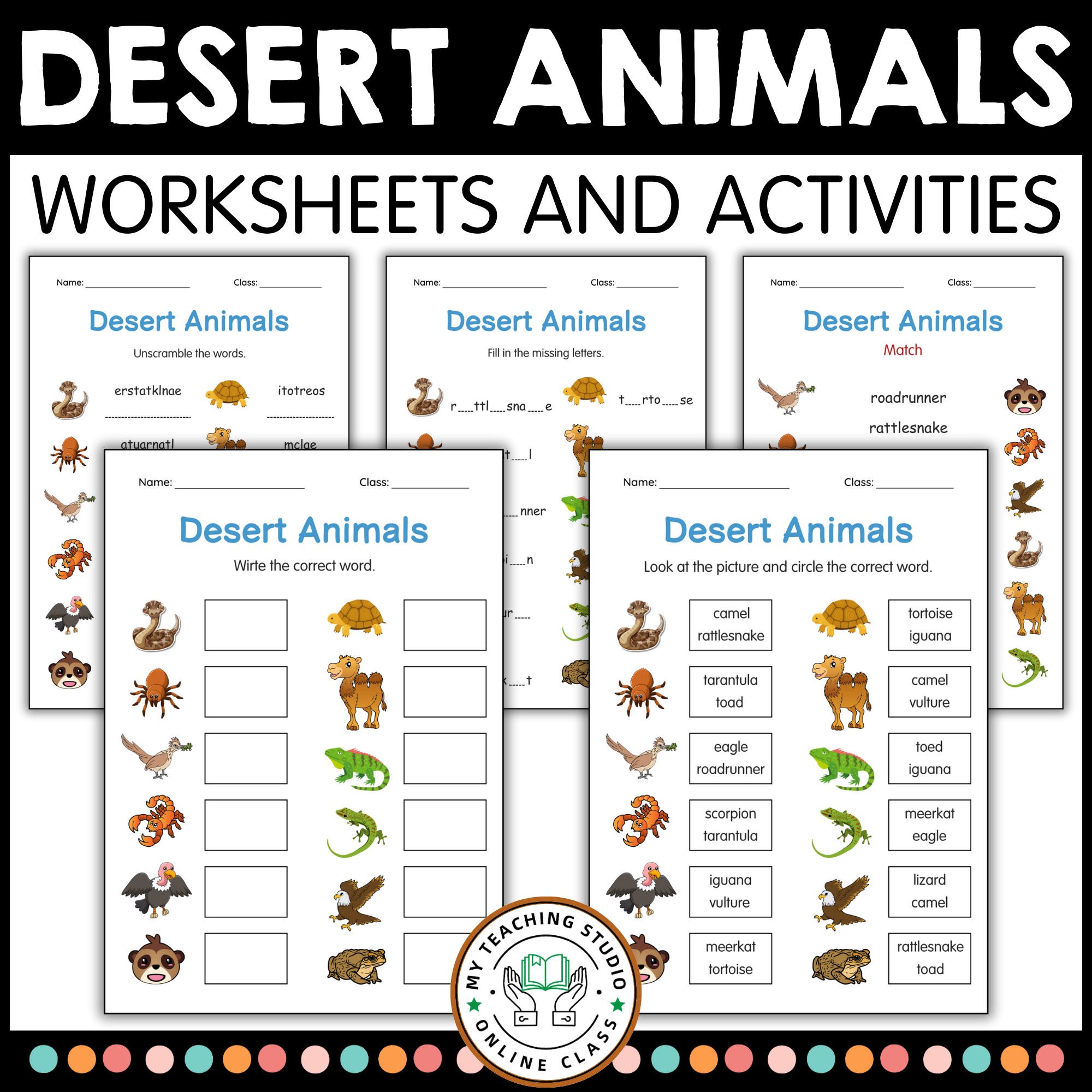 Printable Desert Animals Worksheets Activity For 1st 2nd Grade Made By Teachers