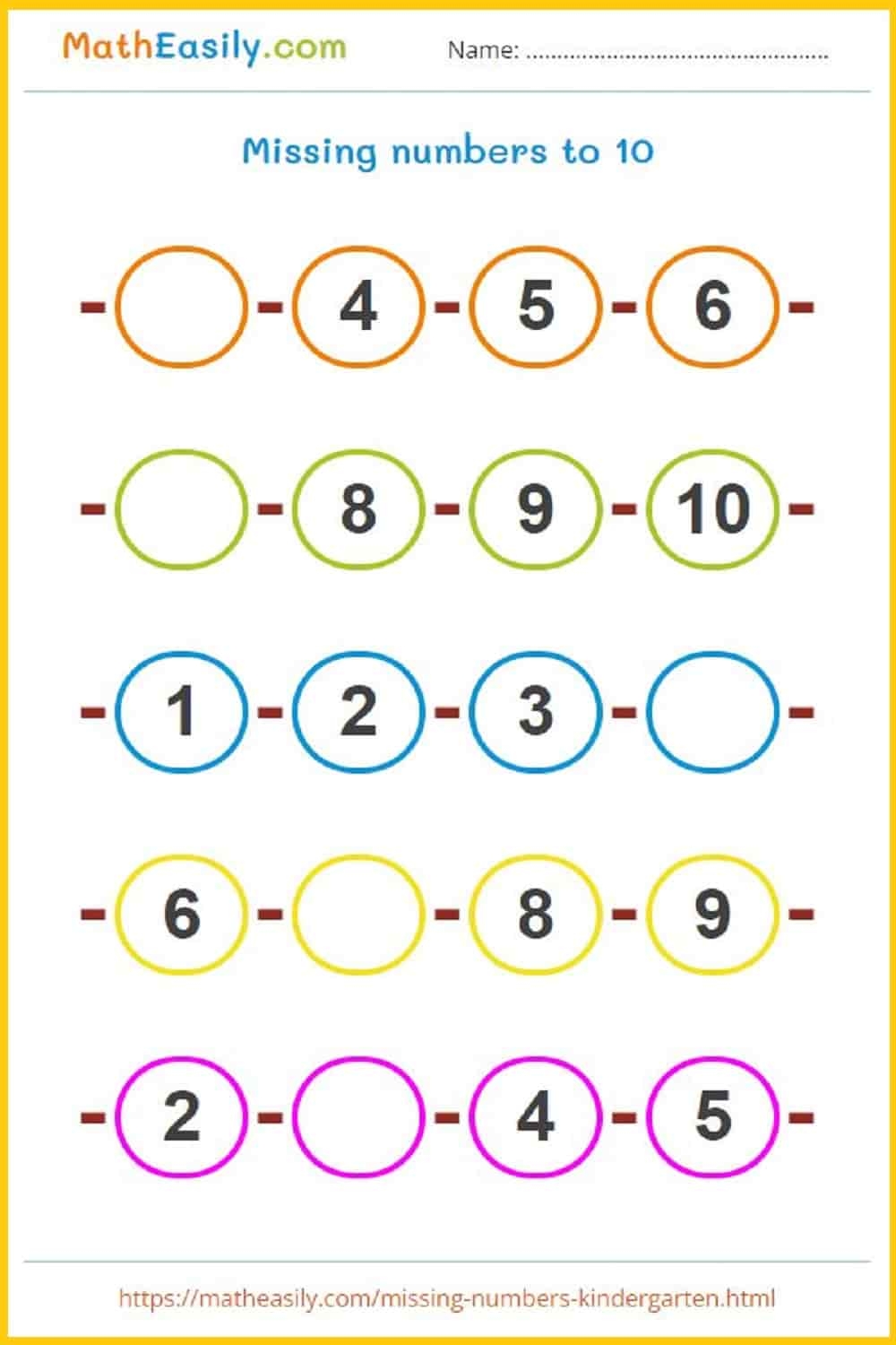Printable Kindergarten Math Worksheets PDF Free Download Printable Kindergarten Math Worksheets PDF Free Download