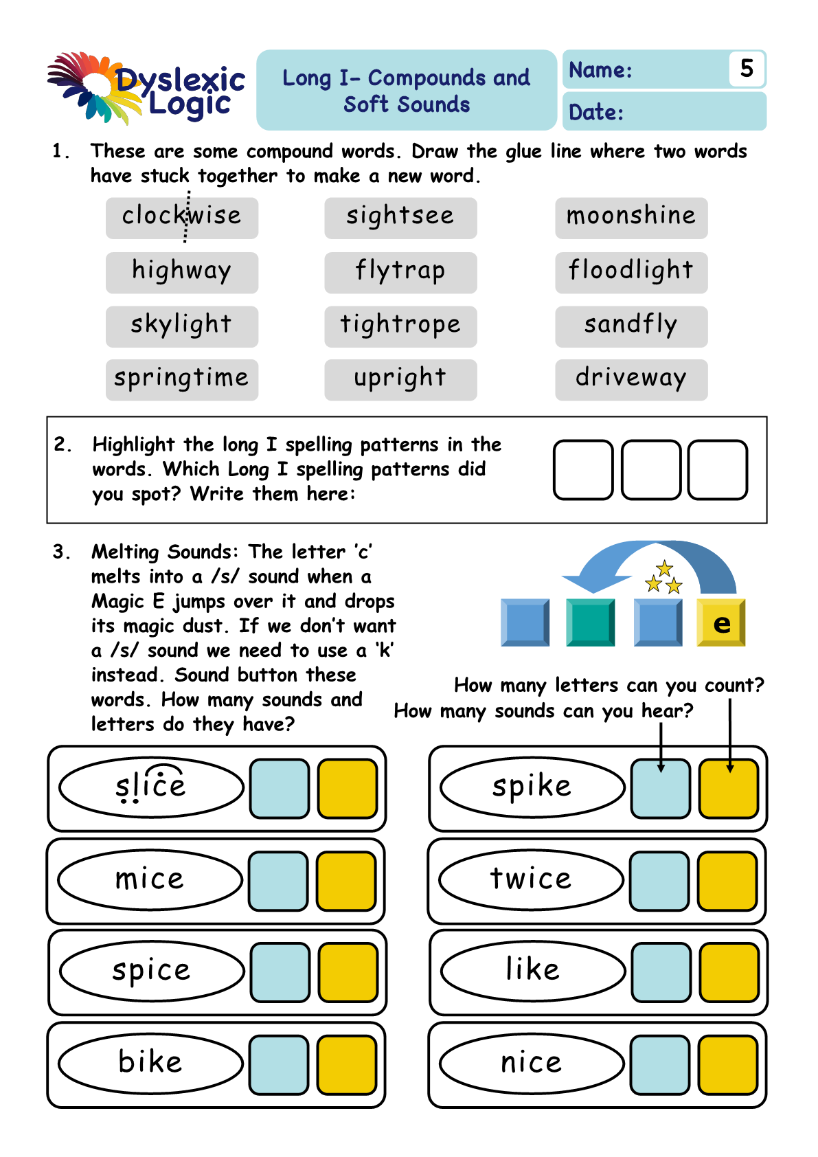 Printable Phonics Support Resources Dyslexic Logic