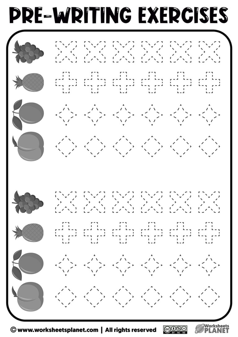 Printable Prewriting Activities For Preschoolers