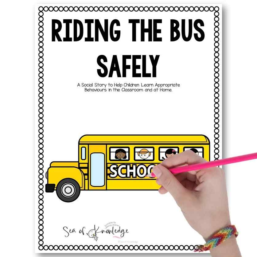 Riding The Bus Social Skills Story Printable Book Teaching Kids Bus Safety Rules