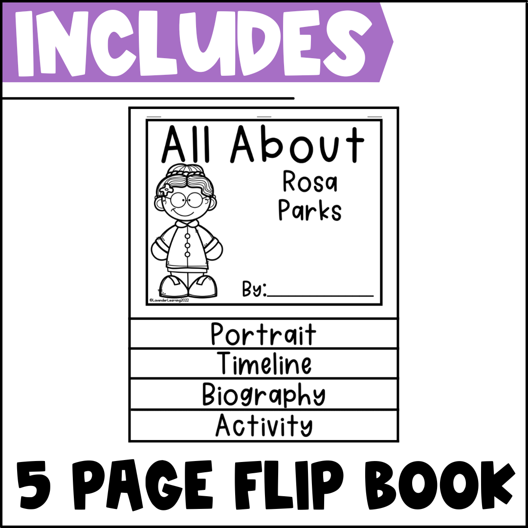 Rosa Parks Biography Activities Flip Book U0026 Report Black History Month Made By Teachers Rosa Parks Biography Activities Flip Book U0026 Report Black History Month Made By Teachers