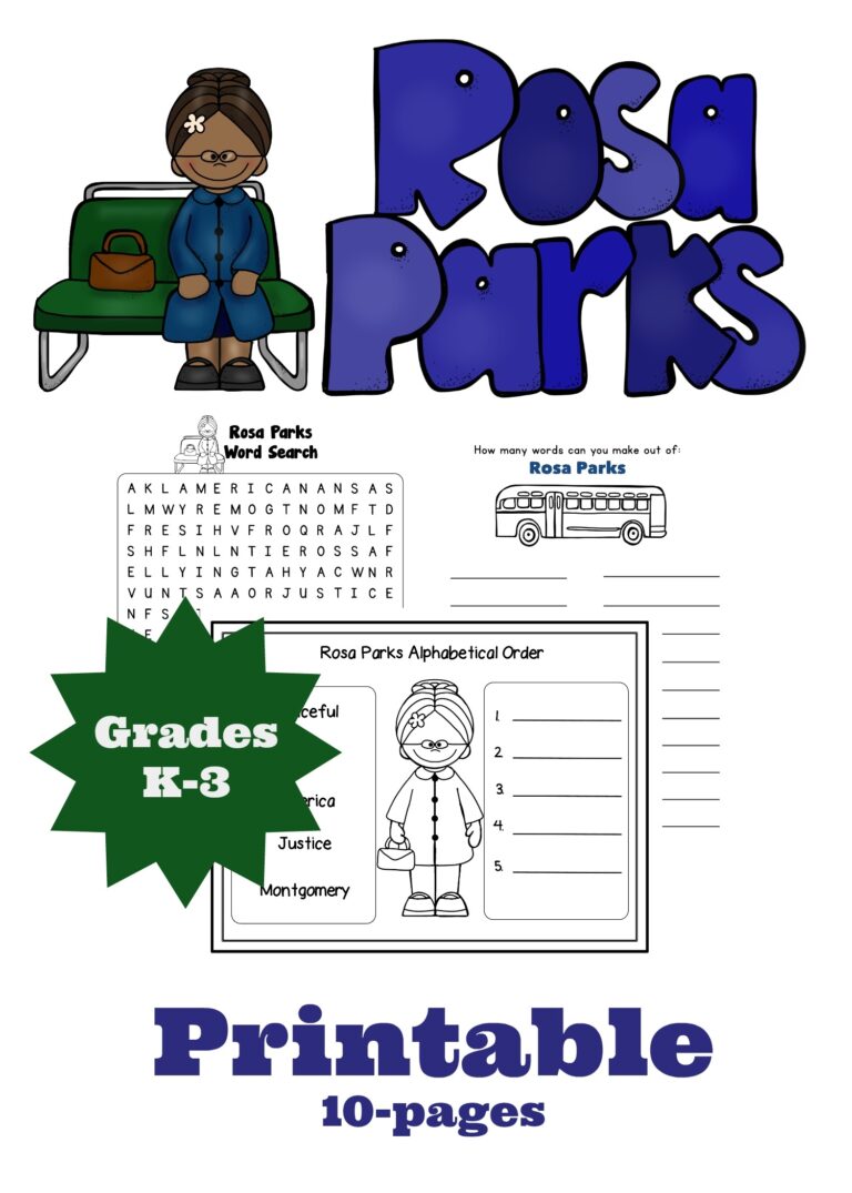Rosa Parks Unit Study U0026 FREE Printable