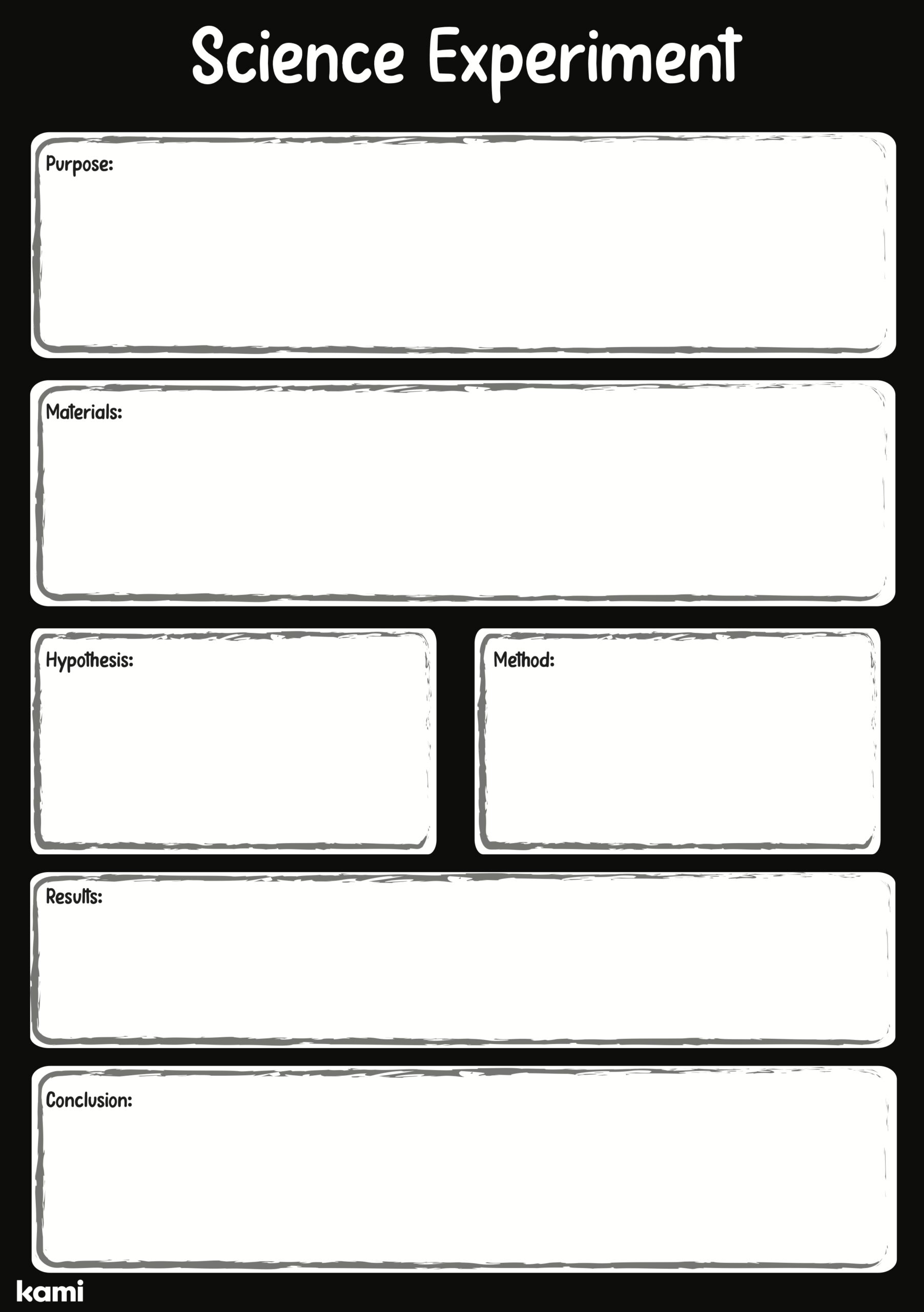 Science Experiment Sheet Black U0026 White For Teachers Perfect Worksheets Library