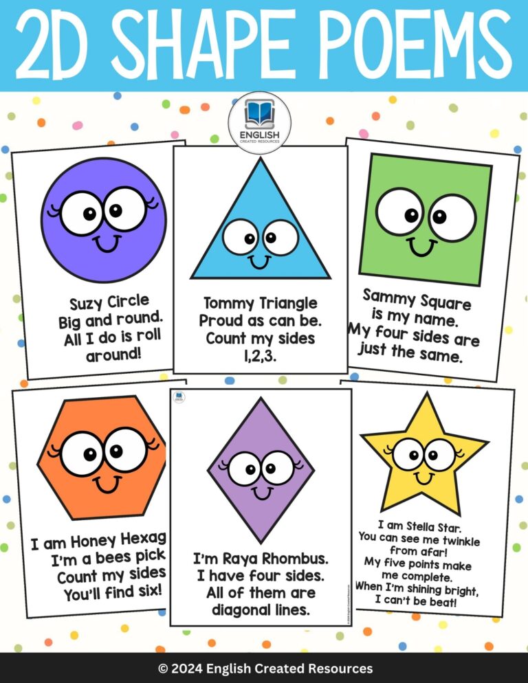 Shape Poems English Created Resources
