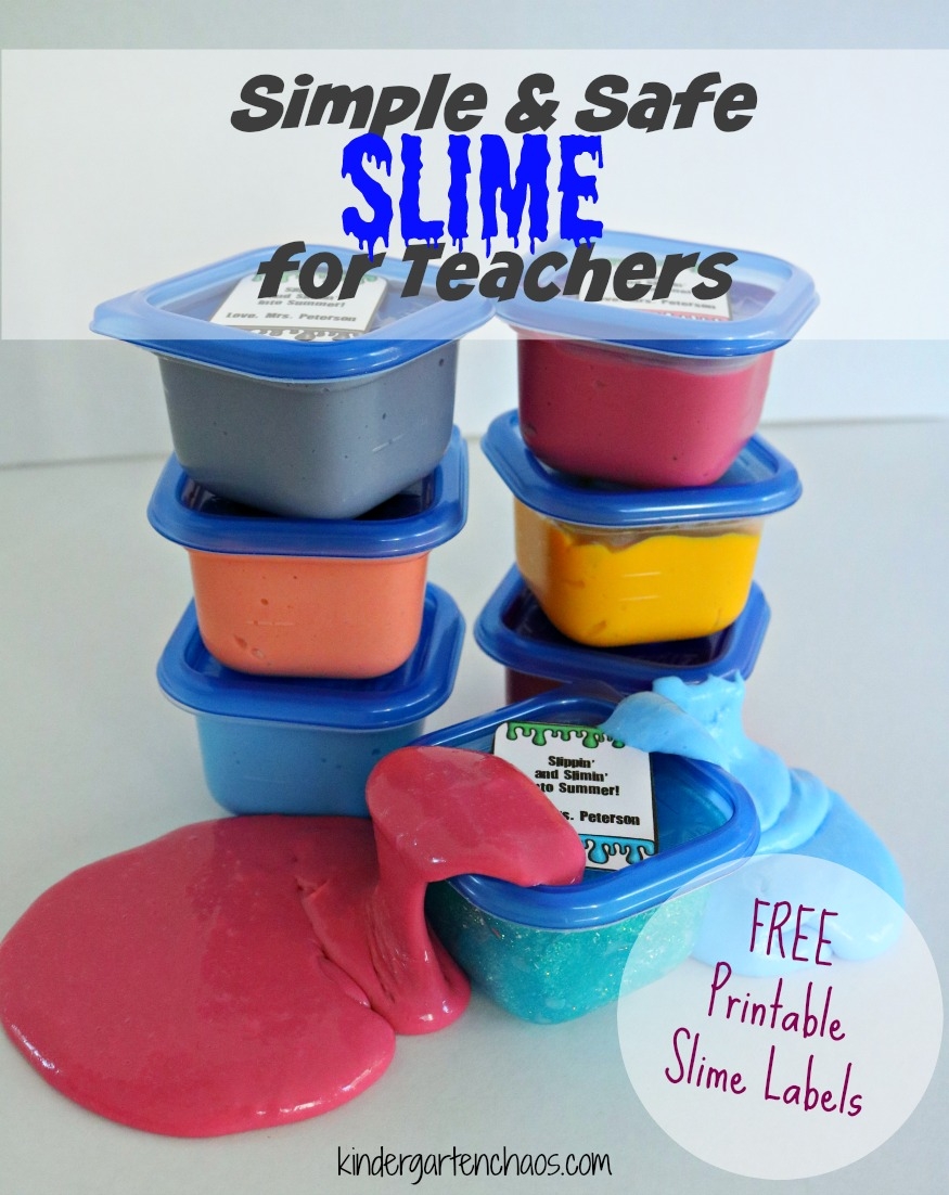 Simple Safe Slime Recipe For Teachers With Free Printable Simple Safe Slime Recipe For Teachers With Free Printable