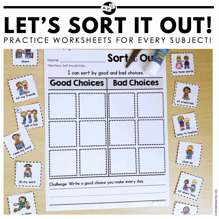 Sorting Worksheets For All Content Areas FREEBIE Included A 