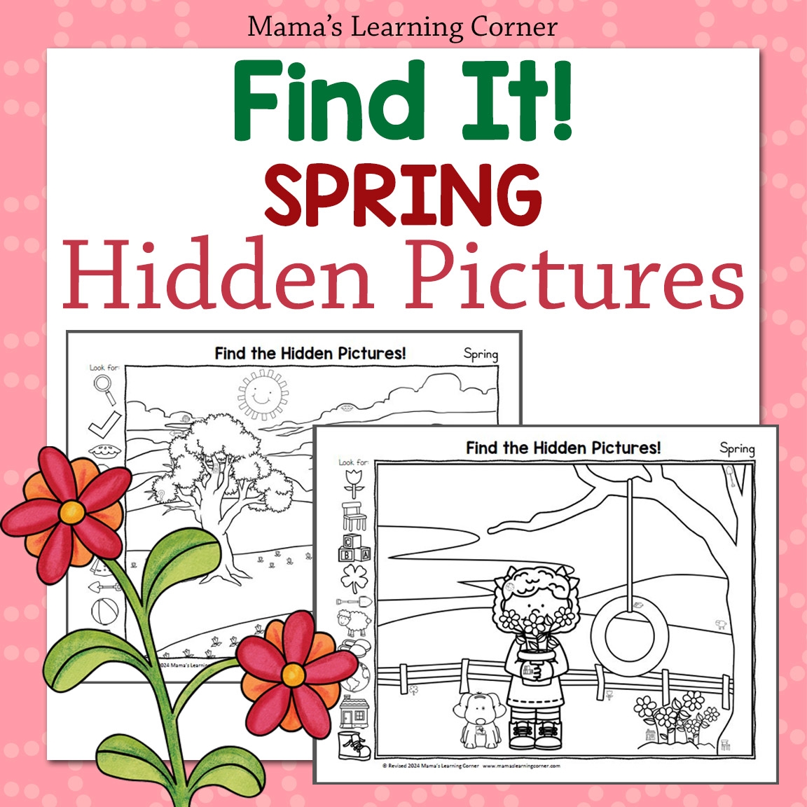Spring Hidden Picture Worksheets Spring Hidden Picture Worksheets