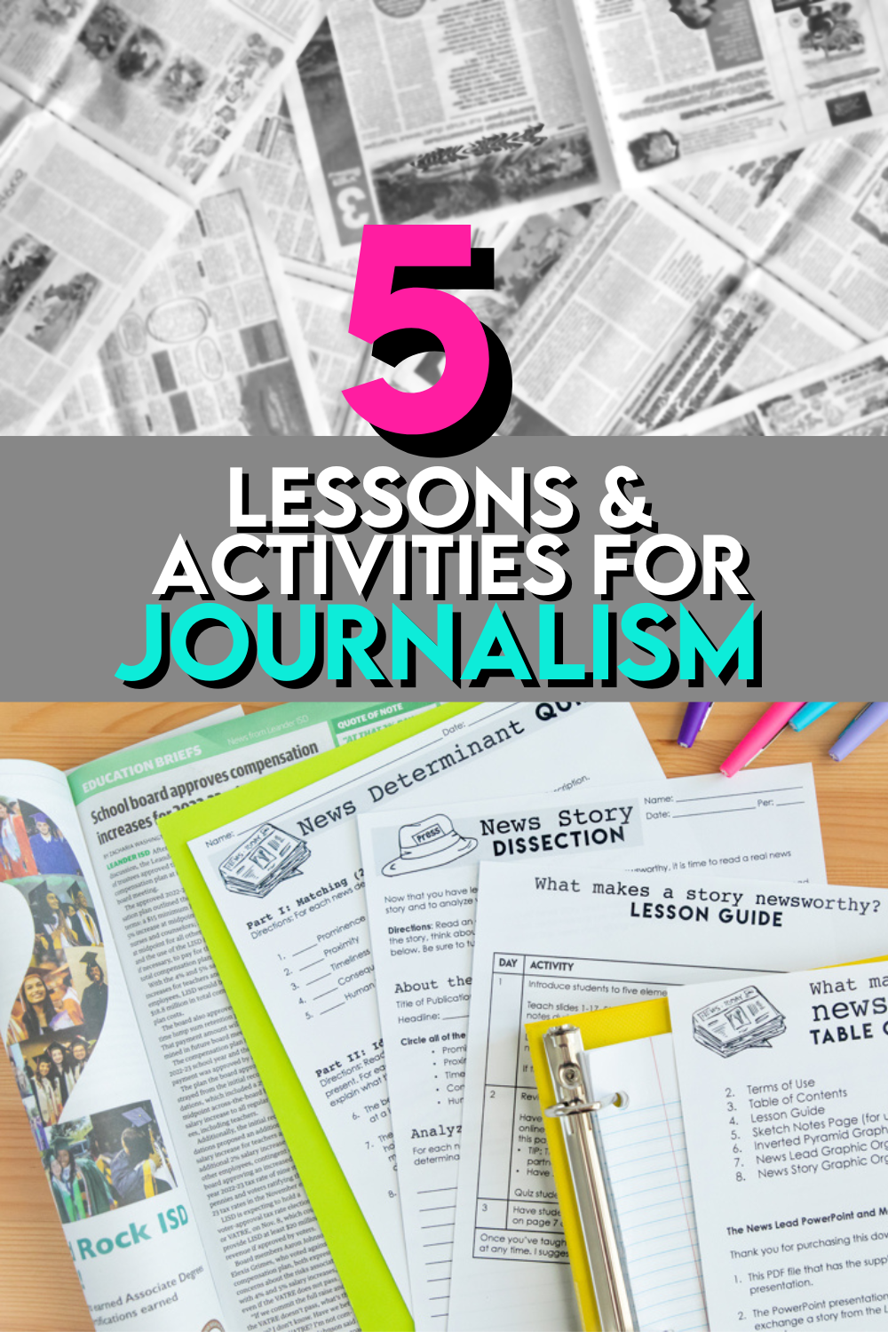 High School Free Printable Journalism Worksheets