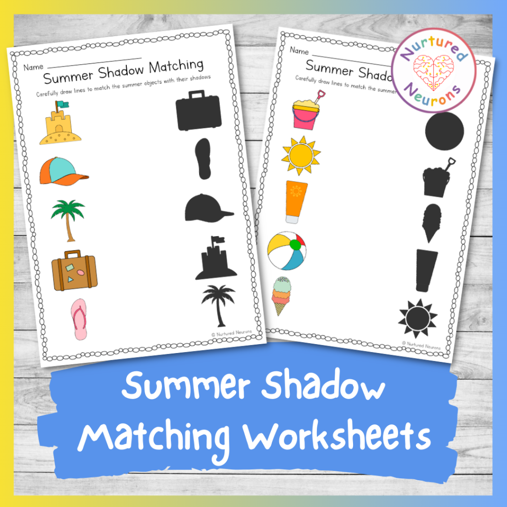 Summer Shadow Matching Worksheets Printable PDF Nurtured Neurons Summer Shadow Matching Worksheets Printable PDF Nurtured Neurons