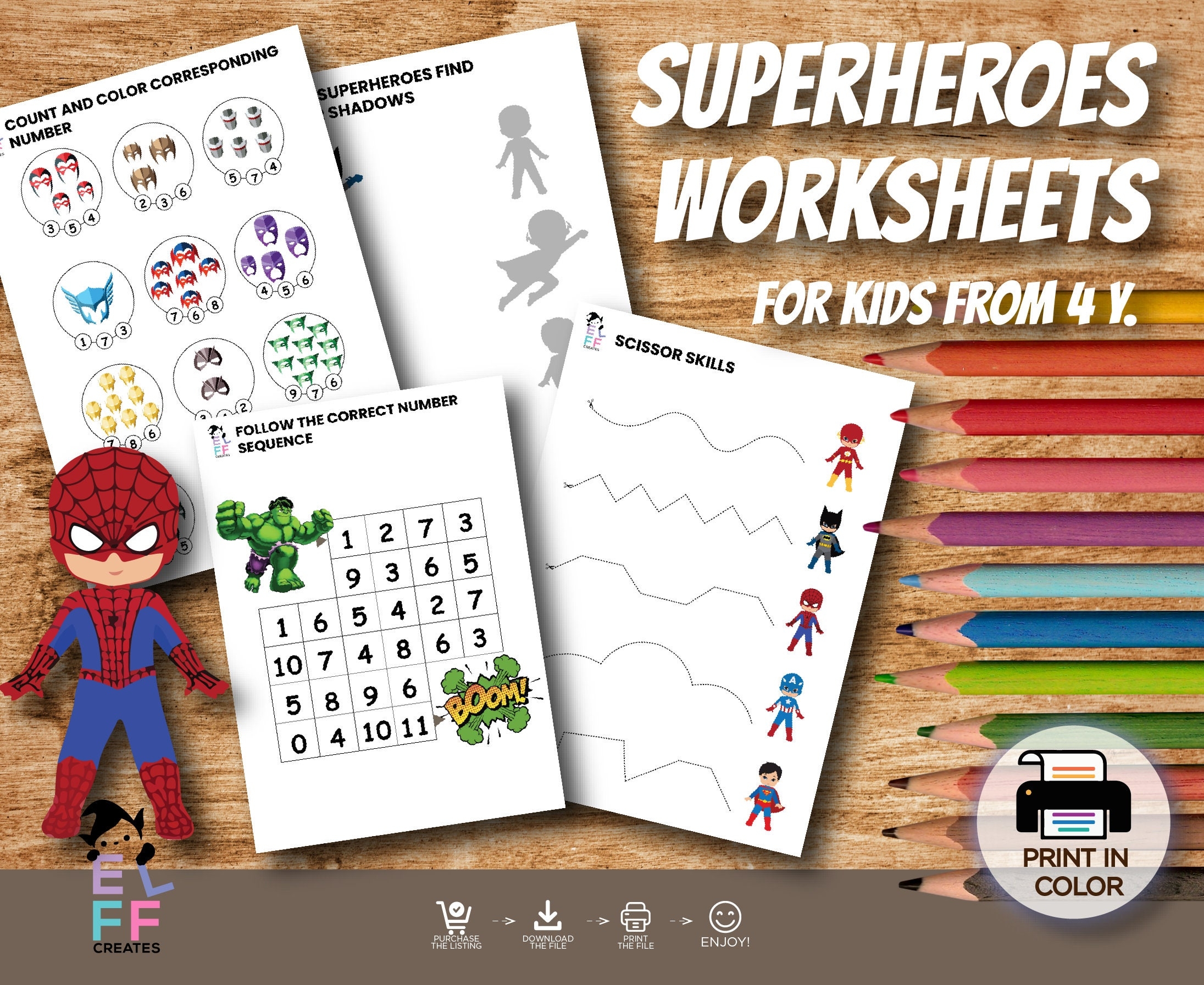Superheroes Busy Book Printable Toddler Worksheets Kindergarten Printable Preschool Activity coloring Etsy Superheroes Busy Book Printable Toddler Worksheets Kindergarten Printable Preschool Activity coloring Etsy
