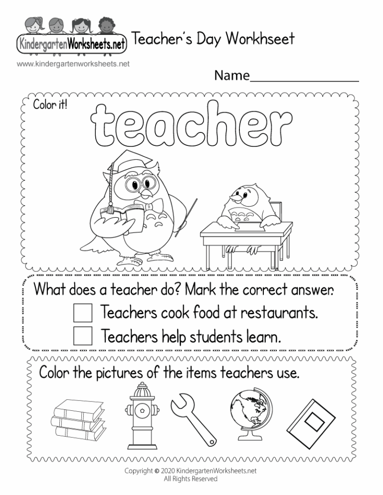Teacher s Day Worksheet Free Printable Digital U0026 PDF