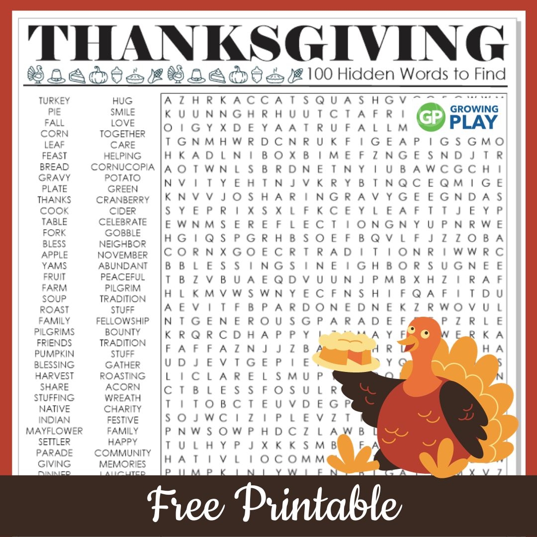Thanksgiving Word Search Hard Printable Free Puzzles Growing Thanksgiving Word Search Hard Printable Free Puzzles Growing