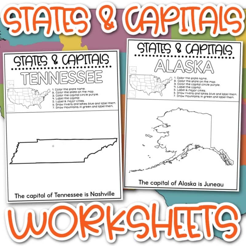 Free Printable State Capital Worksheets