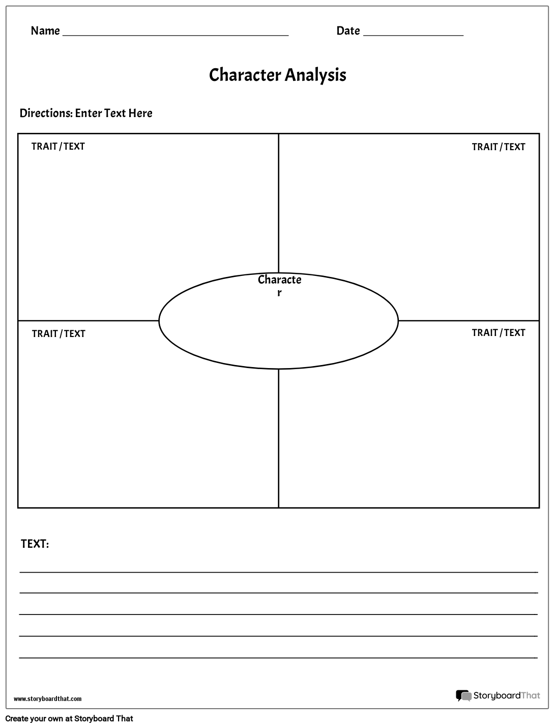 Ultimate Character Analysis Worksheet U0026 Template Guide