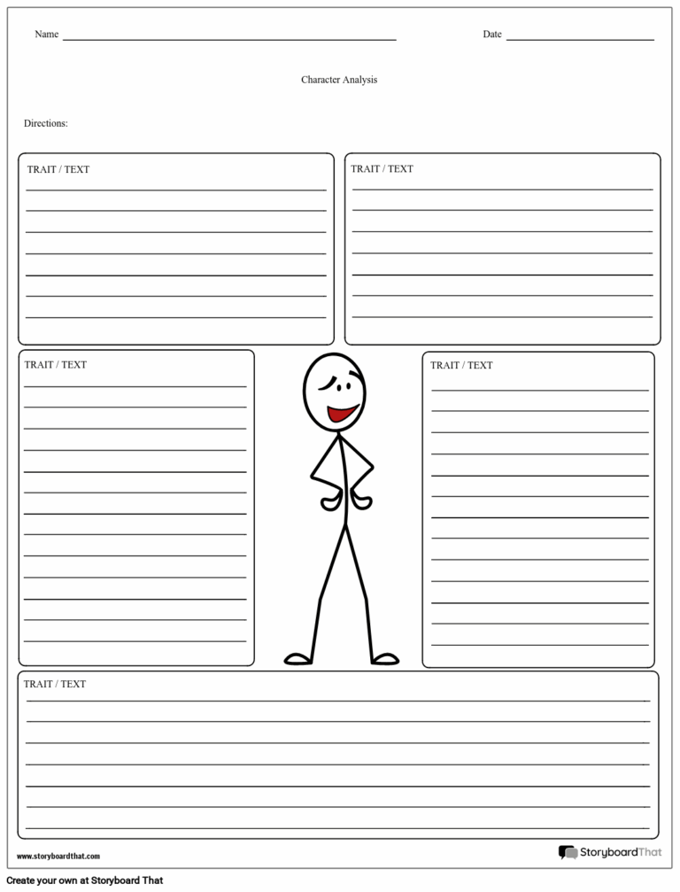 Ultimate Character Analysis Worksheet U0026 Template Guide