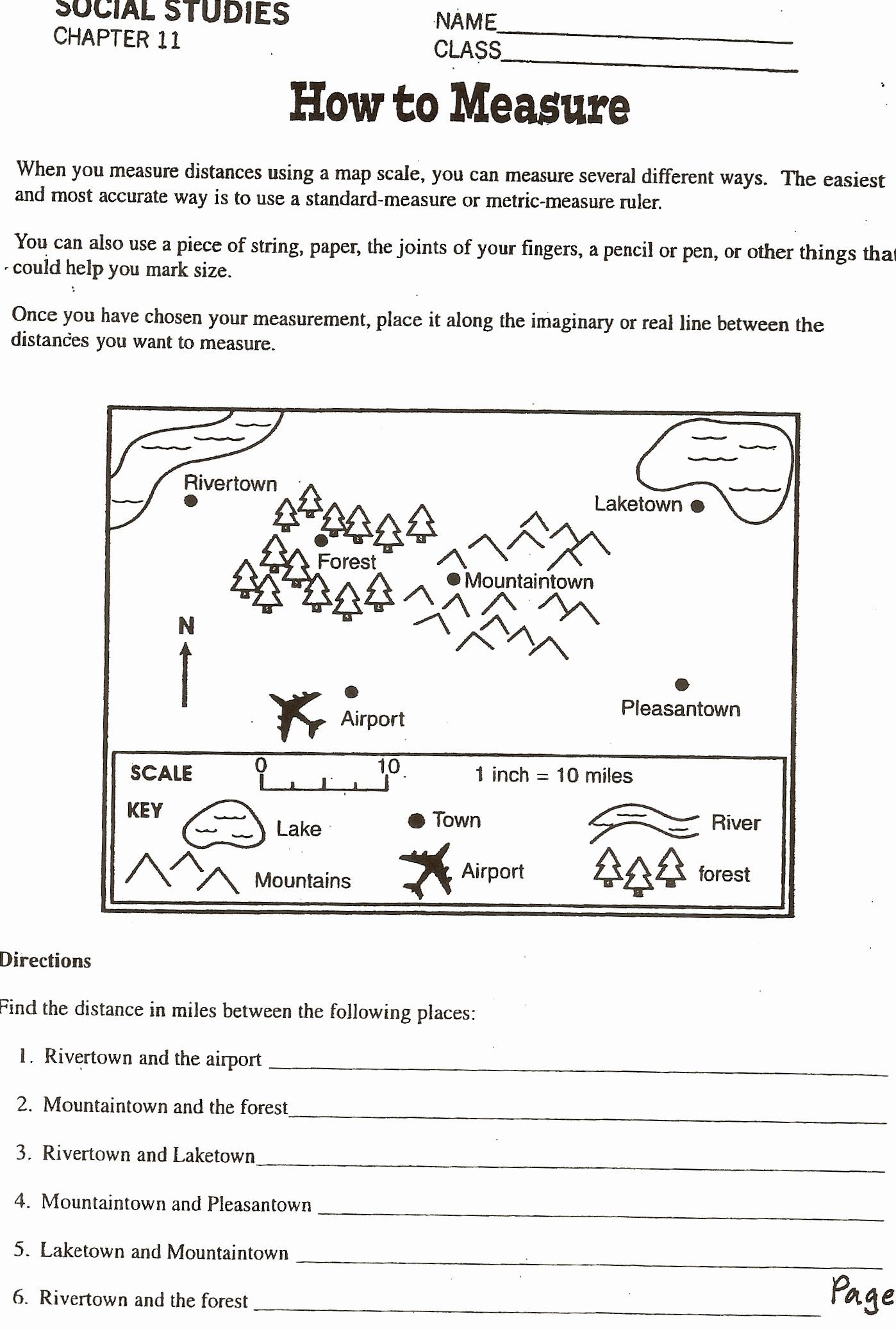 Using A Map Scale Worksheet New Social Stu S Skills Social Worksheets Library