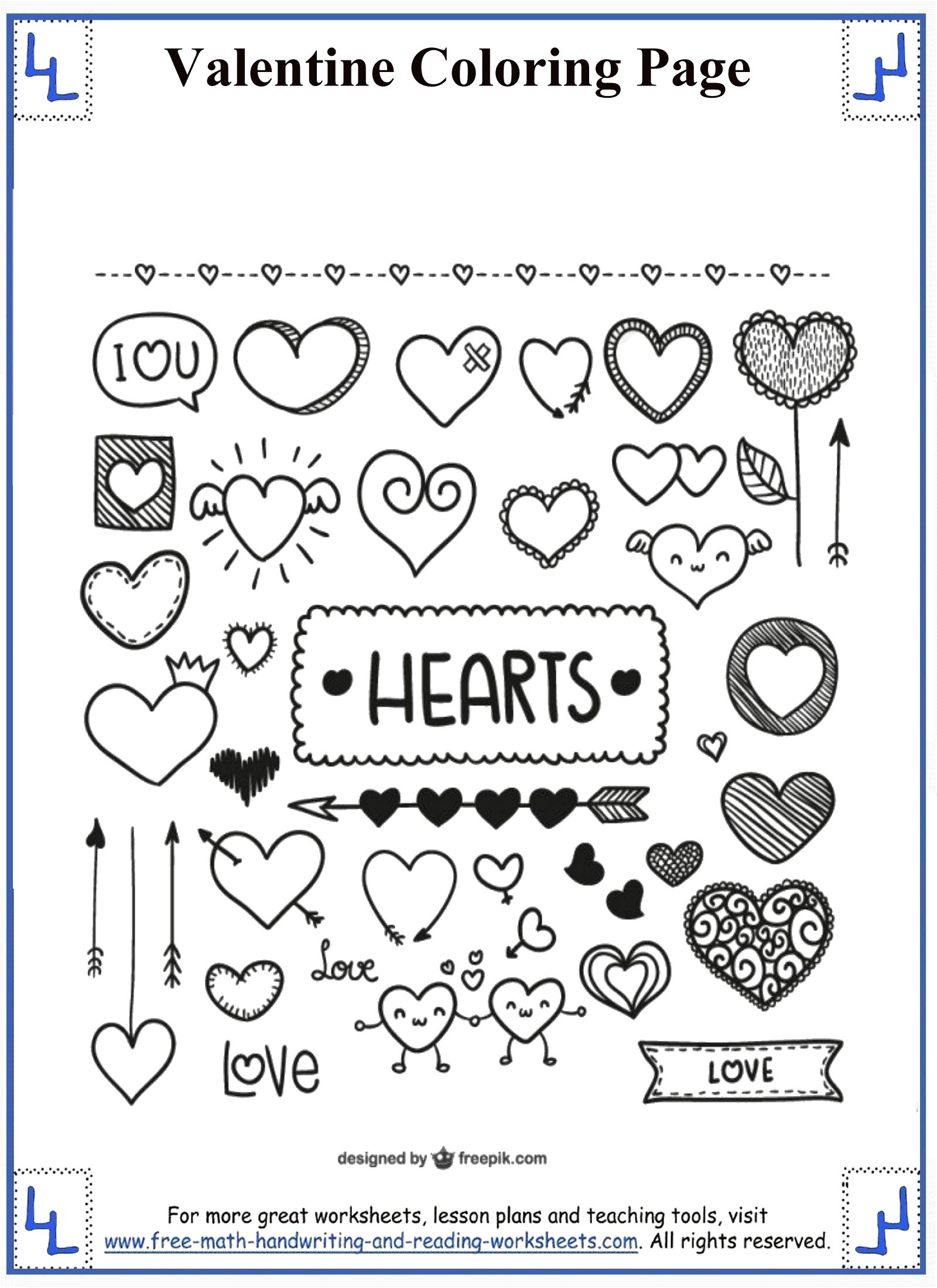 Free Printable Valentine Worksheets First Grade
