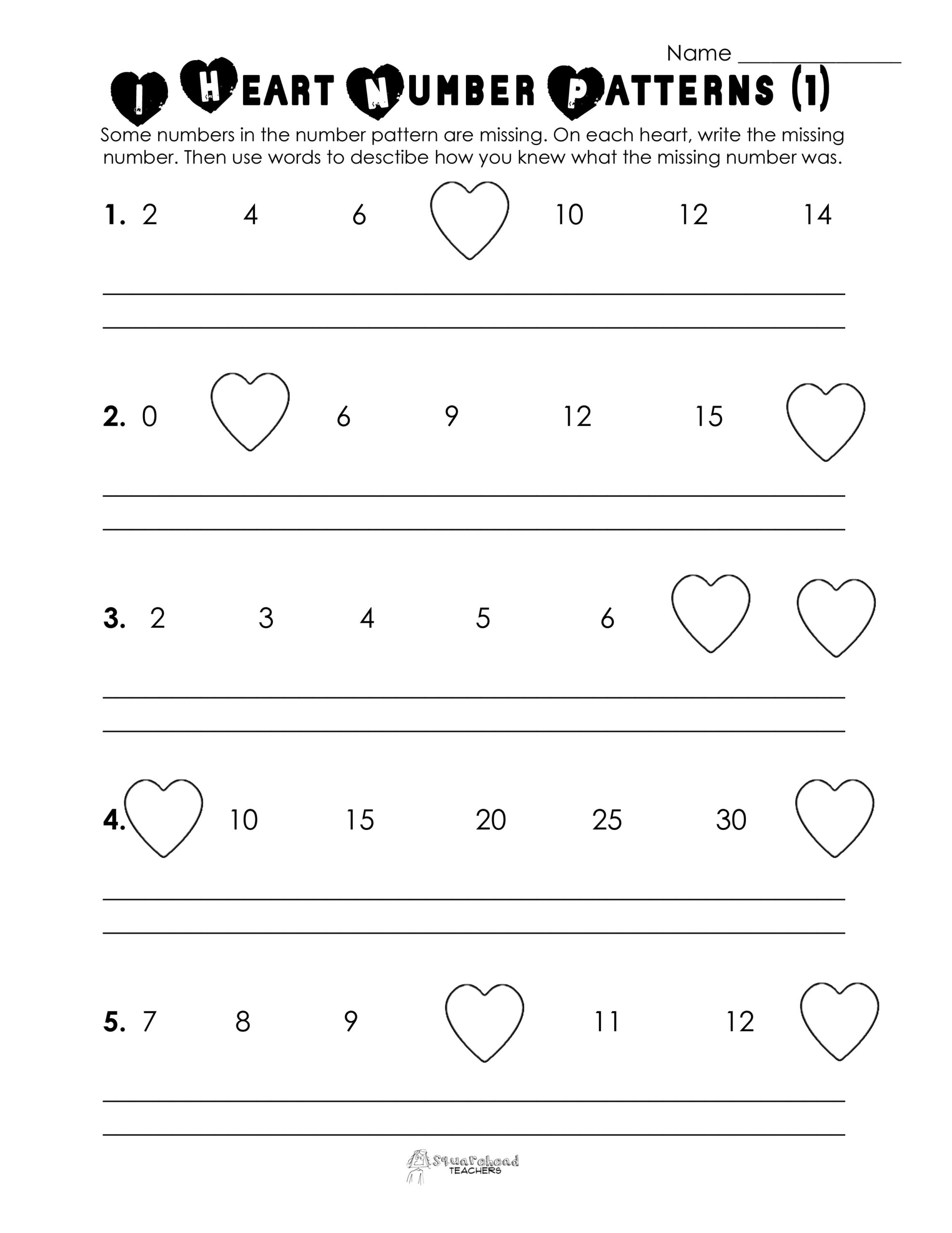 Free Printable Valentine Math Worksheets