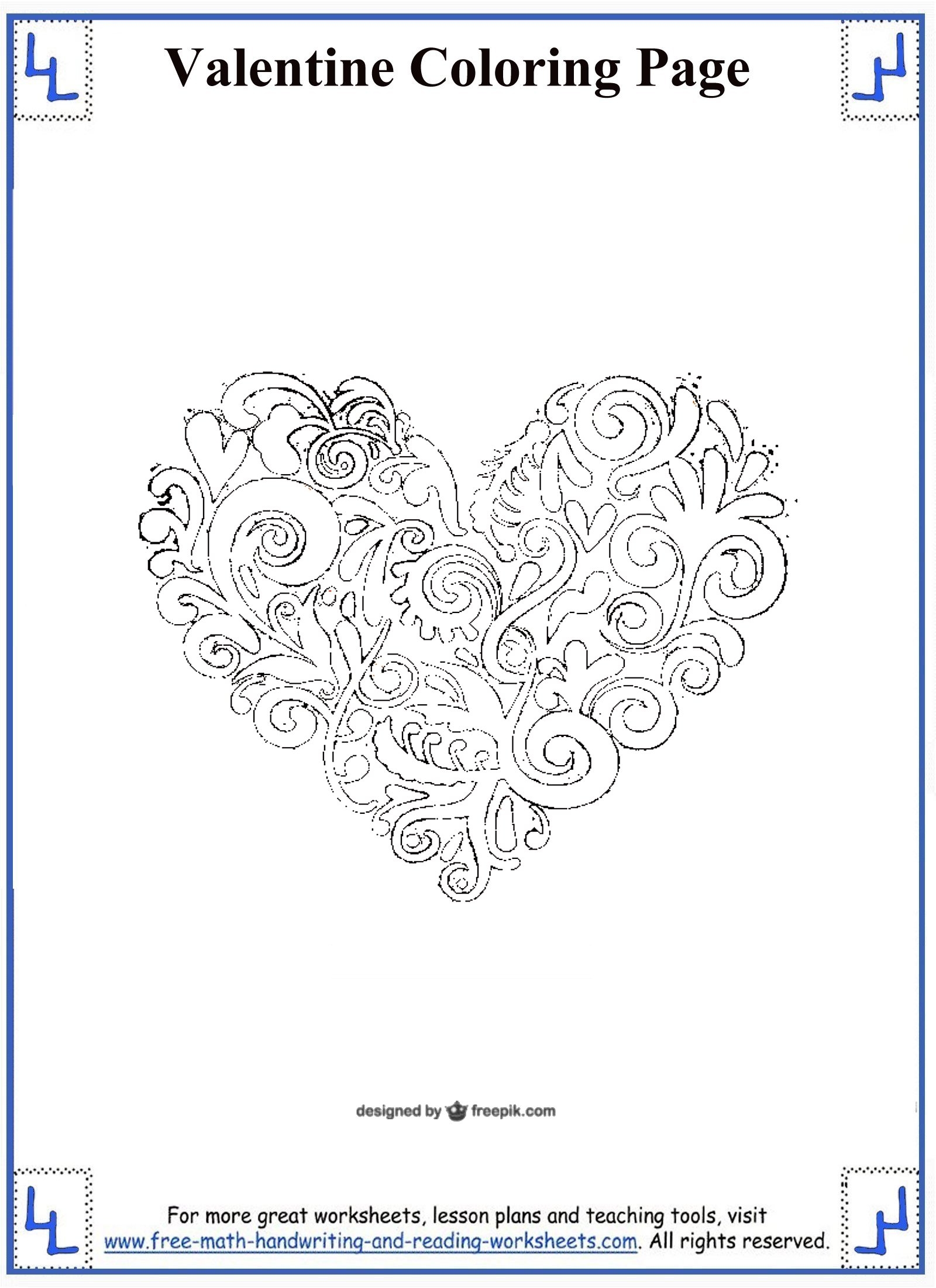 Free Printable Valentine Reading Worksheets