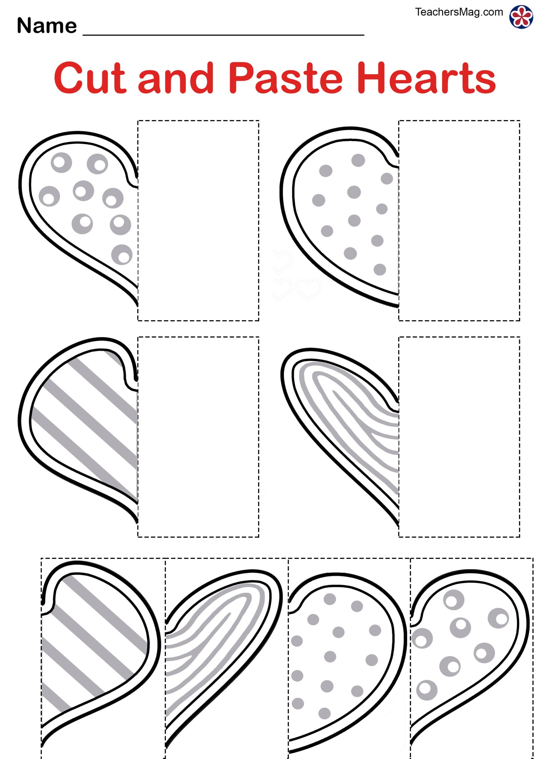 Valentines Day Free Worksheets For Preschool TeachersMag Worksheets Library